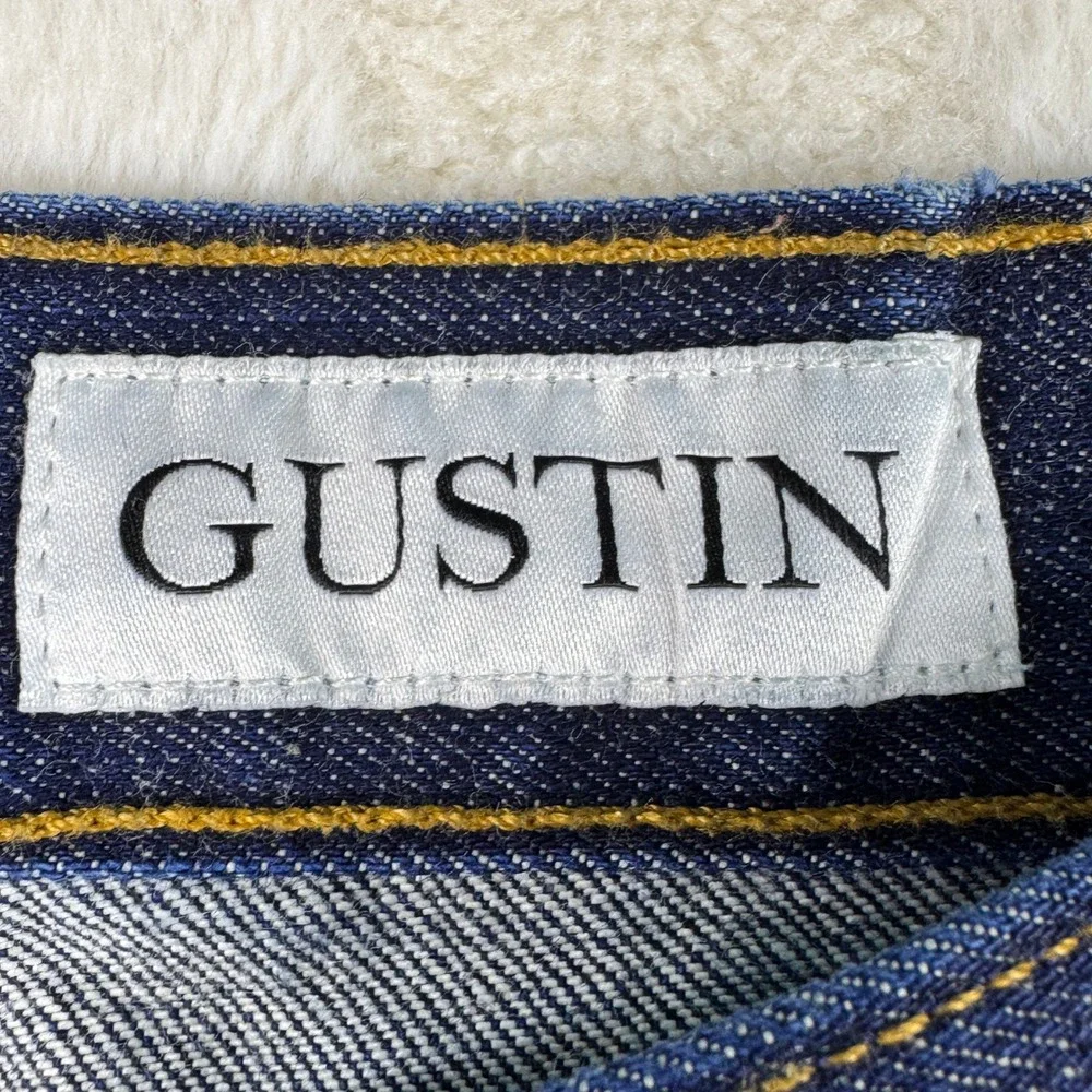 Gustin‎ California Slim Raw Denim Jeans Selvedge Dark Wash Mens